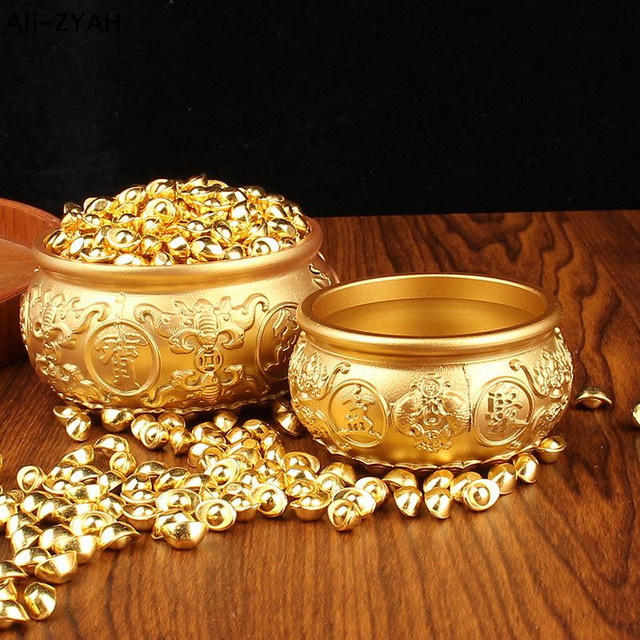 JETTING Überflusshorn aus Messing in Gold als dekoratives Desktop-Ornament für dein Zuhause - Bild 1