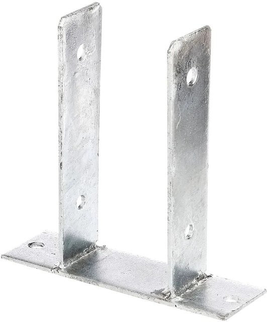 GartenLand Pfostenträger zum Aufschrauben aus verzinktem Stahl für 9x9 cm Pfosten in Silber - Bild 1