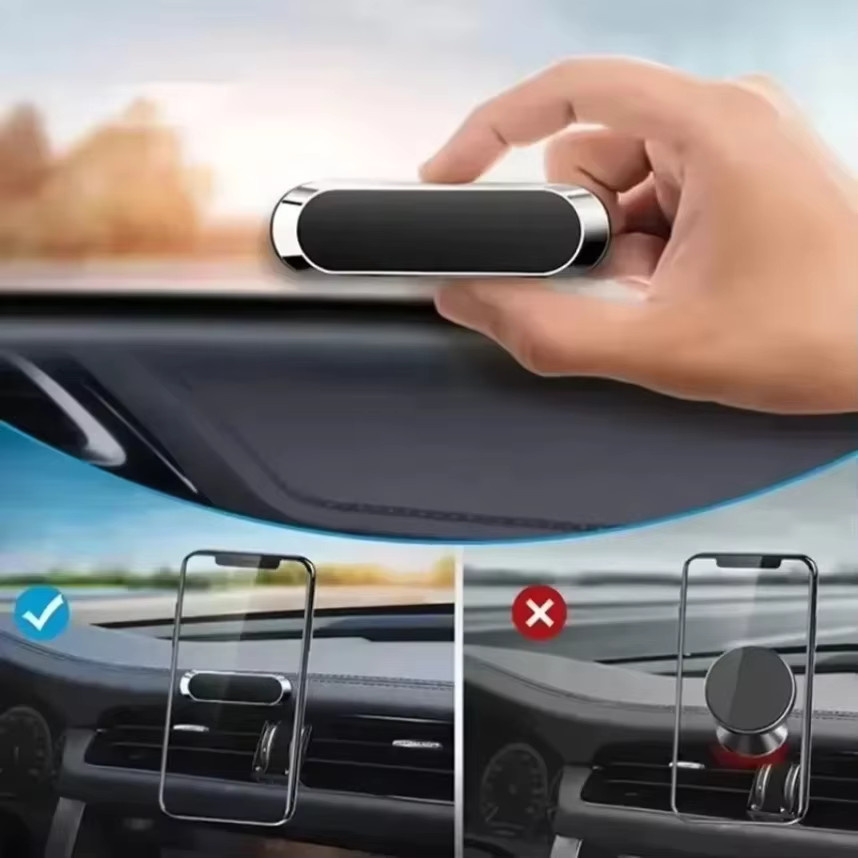 VIKEFON Mini Magnetische Auto Telefonhalterung in Silber für iPhone und Samsung sowie Xiaomi zur Navigation am Lüftungsschlitz - Bild 5