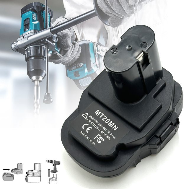 MT20MN 18V Li Batterie Konverter Adapter für Makita Akku Werkzeuge in Schwarz - Bild 1