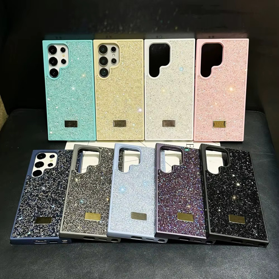 Glitzernde Diamant-Handyhülle für Samsung Galaxy S25 S24 S23 Ultra Plus in Lila, stoßfeste Schutzhülle mit Blink-Effekt - Bild 1
