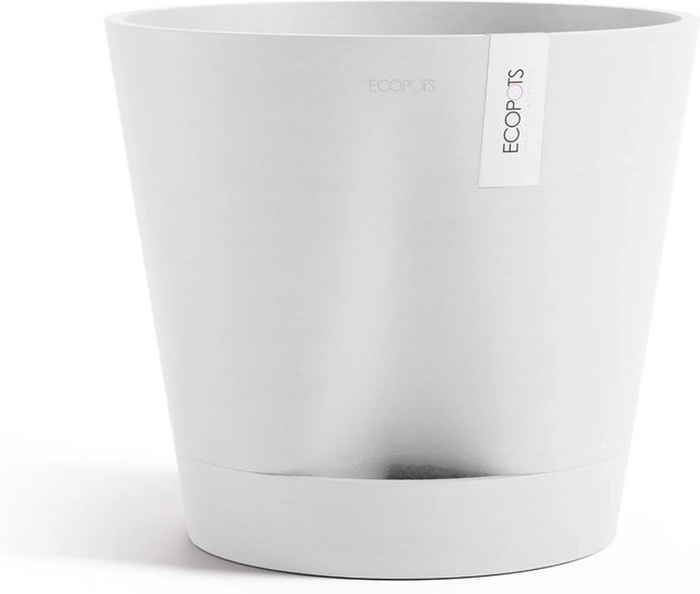 Ecopots Pflanztopf Venice runder Blumentopf Weiß B: 40 cm, T: 35 cm, H: 35 cm - Bild 1