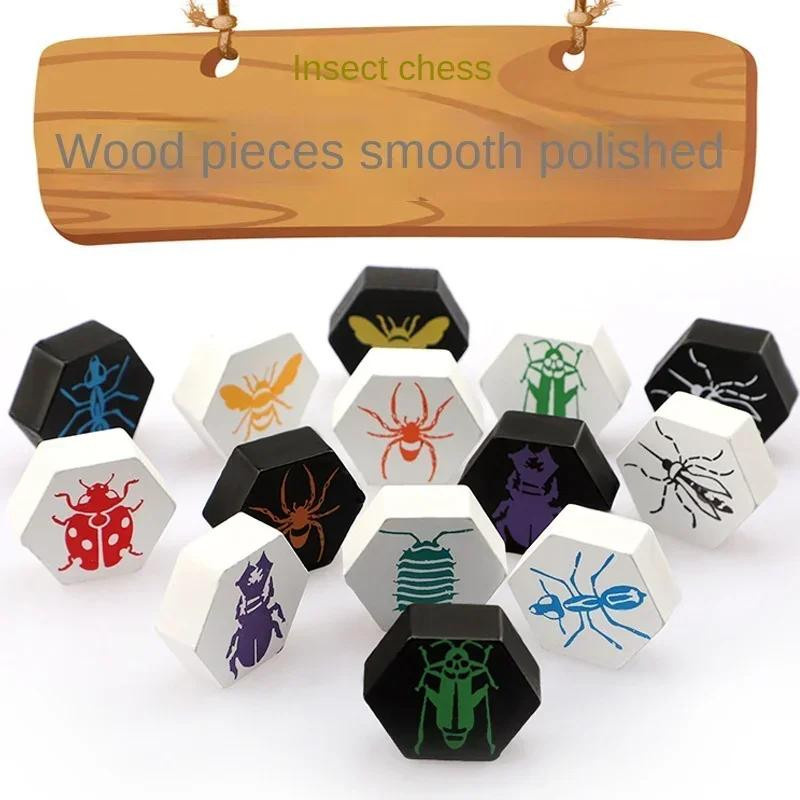 YIYUEQIANLI Hive Brettspiel Strategisches Kampfspiel für 2 Spieler aus Holz - Bild 3