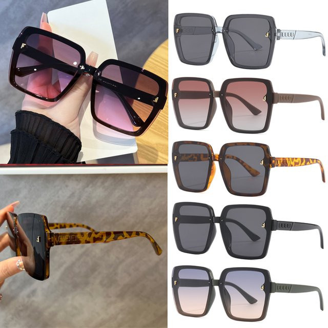 Julyrays Sonnenbrille Rechteck, Vollrand, Kunststoff, grau transparent, Damen - Bild 1