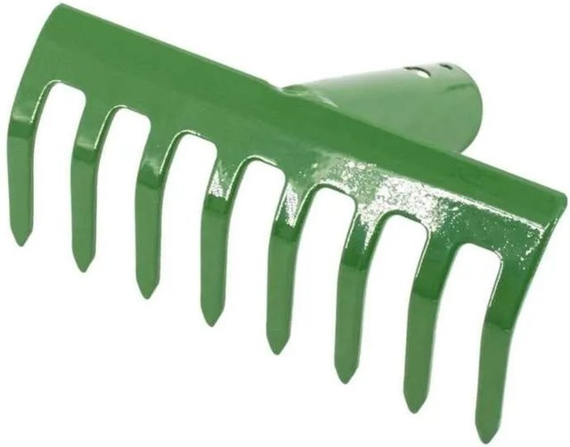 Galaflor Gartenrechen aus Stahl mit 8 Zinken, Breite: 19 cm - Bild 1