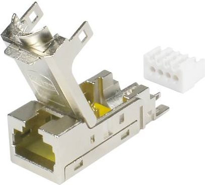 HARTING Steckverbinder 09 45 545 1120 Polzahl 4 für Sensoren in Silber, Weiß und Gelb - Bild 1