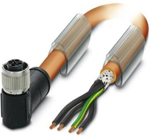 Phoenix Contact 1424103 Sensor-Aktor-Anschlussleitung mit 4 Polen, Buchse gewinkelt, orange, 10,00 m - Bild 1