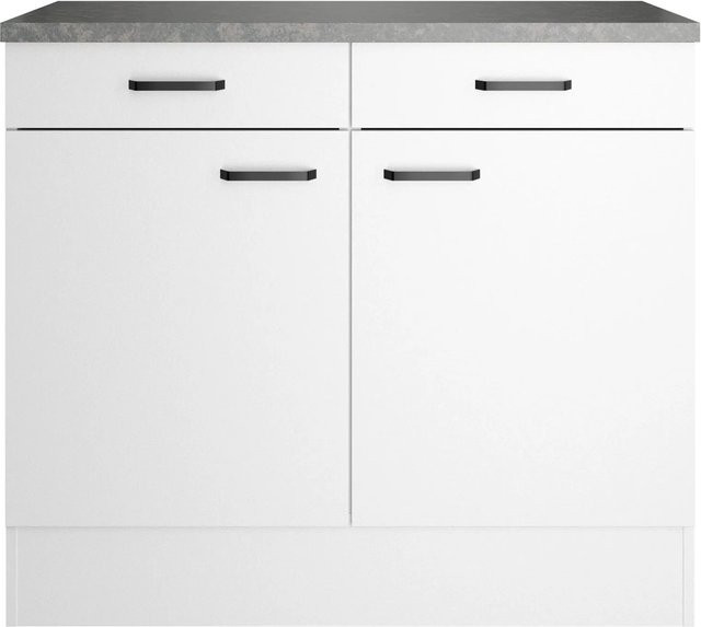 OPTIFIT Unterschrank Bonn214 Weiß, B/T/H: 100 x 60 x 88 cm - Bild 1