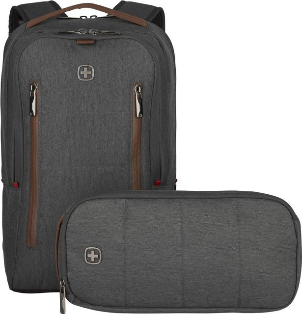 Wenger CityUpgrade Laptop Rucksack für Laptops bis 16 Zoll und Tablets bis 12 Zoll, Grau, 15 l, B: 28 cm, H: 41 cm, T: 17 cm - Bild 2