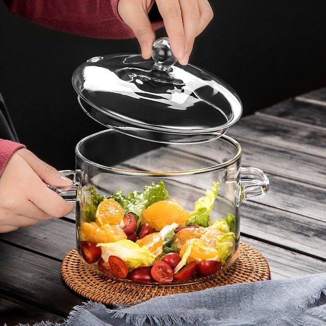 Willstar Hitzebeständiger Suppentopf aus Glas, transparent, antihaftbeschichtet, 1,5 l - Bild 1