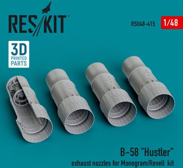 Revell B-58 Hustler Exhaust Nozzles, 3D Printed - Bild 1