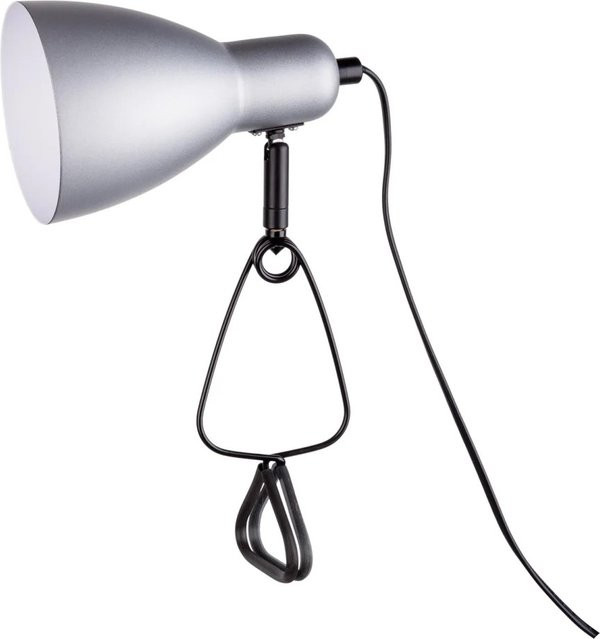 Näve Klemmtischleuchte Mara Silber, Retro-Style Metalllampe mit Clip, B/T/H: 28 x 18 x 10,5 cm - Bild 1