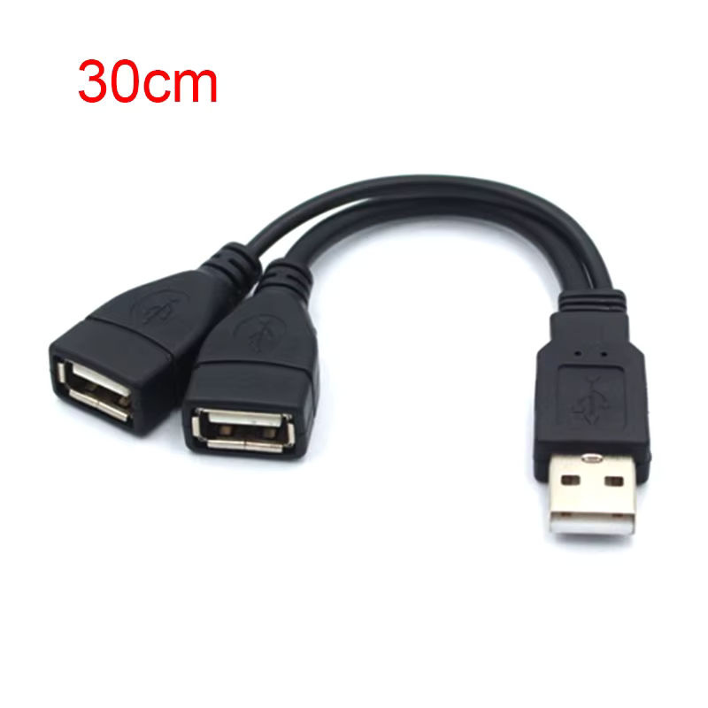 Mrgabwte USB 2.0 Doppel-Splitter-Adapterkabel 1 auf 2, Schwarz - Bild 6