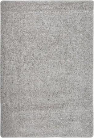 vidaXL Shaggy-Teppich Hellgrau, rechteckig, rutschfest und pflegeleicht, B: 140 cm, T: 200 cm