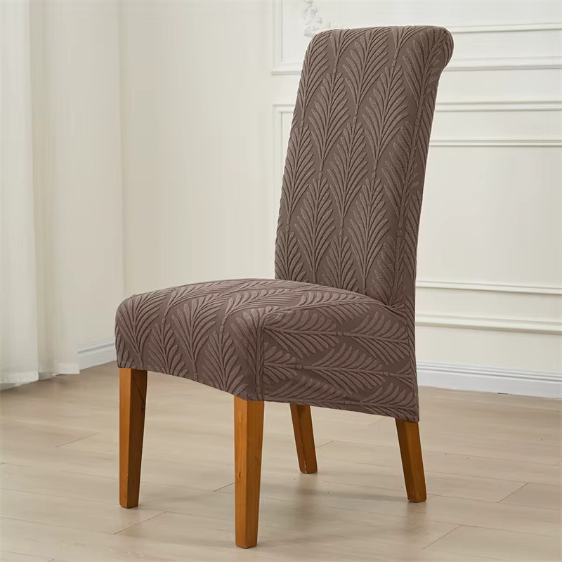 Yupartex Jacquard Stretch Esszimmerstuhlbezug mit floralem Muster in Braun - Bild 3