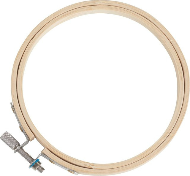 VBS Stickrahmen aus Holz in Beige, rund, Durchmesser: 11 cm - Bild 1