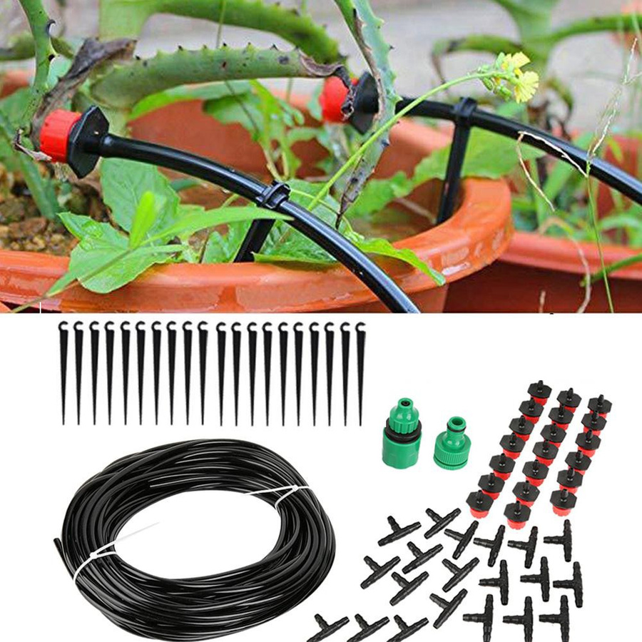 KONNWEI Mikro-Tropfbewässerungssystem mit Auto-Timer und 20m Gartenschlauch-Set aus Kunststoff - Bild 2