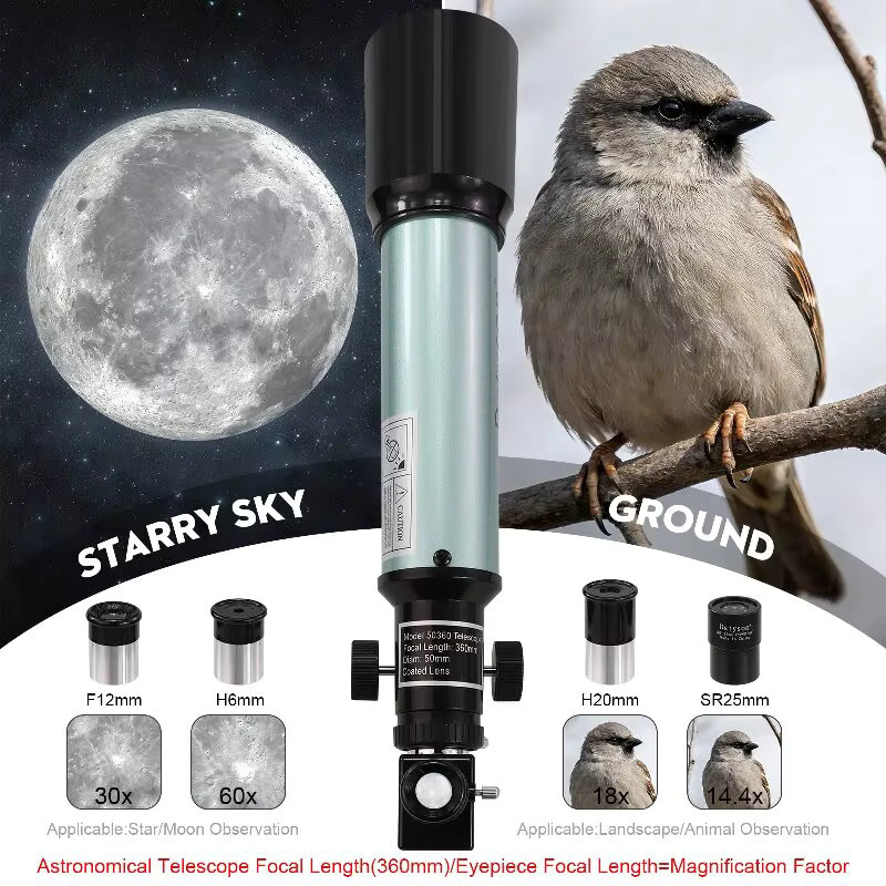 Datyson Kinder-Astronomieteleskop, Weltraum, Refraktor-Teleskop, Einsteiger - Bild 6