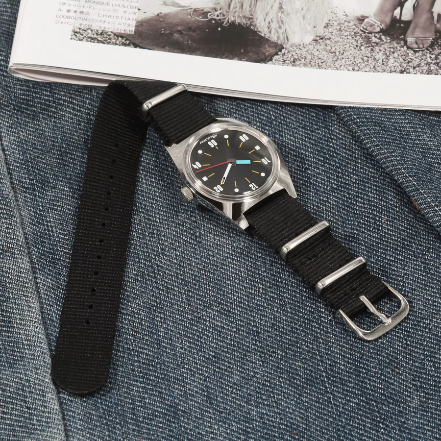 HEIMDALLR Armbanduhr, Handaufzug, Edelstahl, 36 mm, Herren, Schwarz - Bild 4