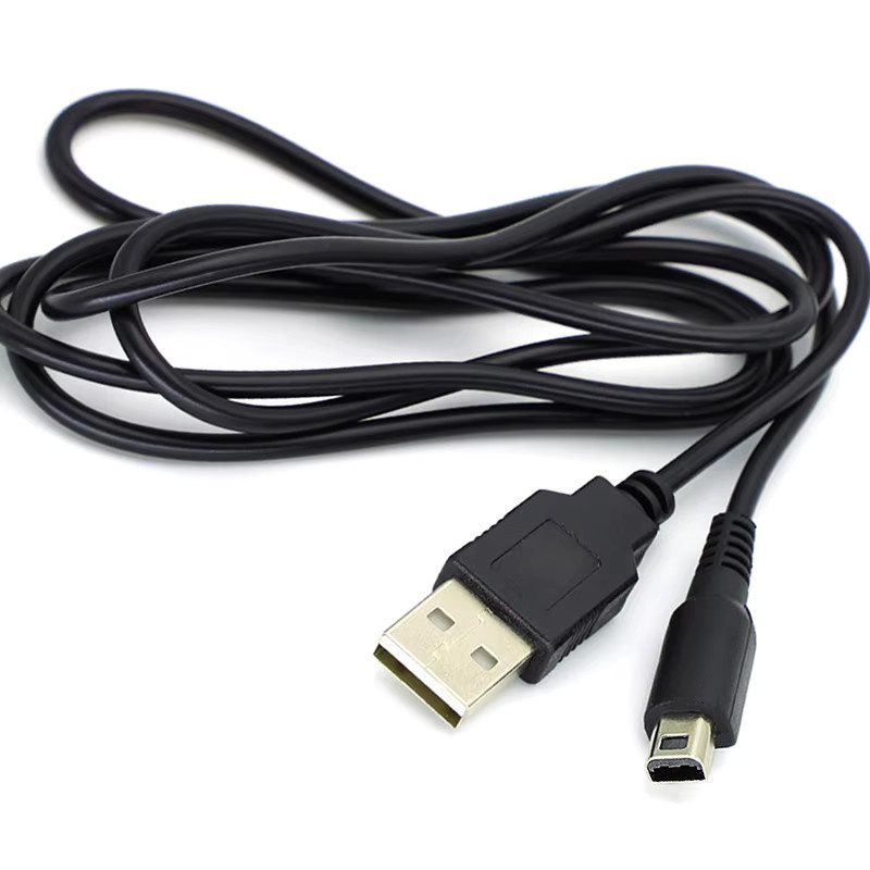 JCD USB Ladekabel für Nintendo DS Lite, NDSi, 3DS und 3DS XL in Schwarz - Bild 1