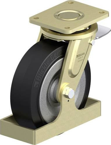 Blickle Schwerlast-Lenkrolle LS-SE 252K-ST-FS in Anthrazit mit Stahlrad Durchmesser: 25 cm und einer Tragfähigkeit von 1000 kg - Bild 1