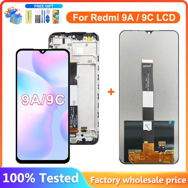 Xiaomi Redmi 9A / 9C Ersatz Display LCD mit Touchscreen Digitizer Montage in Schwarz - Bild 1