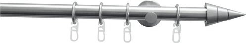 Gardinia Gardinenstangen-Set Kegel aus Metall in Silber, Länge: 120 cm, Durchmesser: 2 cm - Bild 1