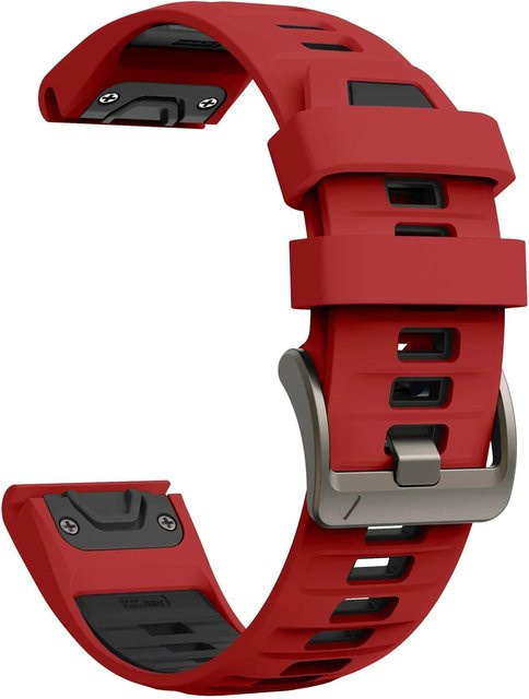 Eelhoe Uhrenarmband Silikon, schwarz rot, Unisex - Bild 1
