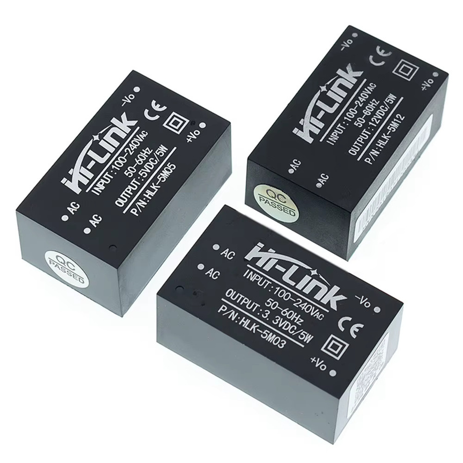 Estardyn AC-DC Strommodul HLK-PM01 PM03 PM12 5M05 5M03 5M12 Mini-Konverter 220V zu 5V/3,3V/12V in Schwarz für Smart Home IoT-Geräte - Bild 4