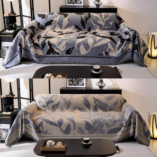 Super Six Reversibler Sofabezug aus Chenille mit Floral-Design, Anti-Katzenkratz-Funktion, B/B: 180 x 130 cm - Bild 1