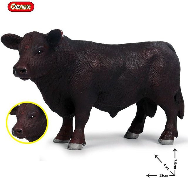 Oenux Nutztiere Milchkuh Rind Kalb Angus Bulle Ochse Büffel, Actionfiguren, ab 3 Jahre - Bild 1