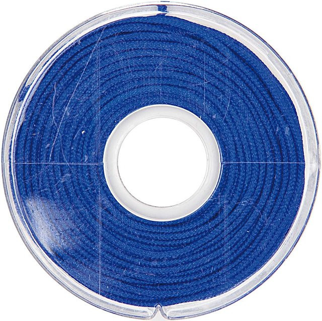 Rico Design Makrameeband aus Polyester, Blau, 10 m Länge, 1 mm Durchmesser - Bild 1