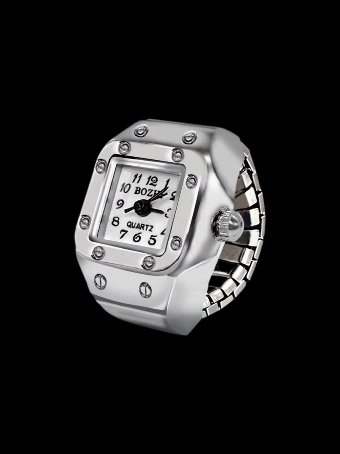 CILOA Uhr-Ring, Edelstahl, Silber, Unisex, Quarz - Bild 6