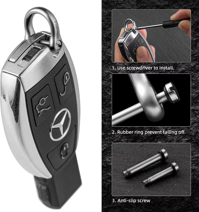 FEGVE Schlüsselanhänger Titan, 9 mm, Unisex - Bild 2