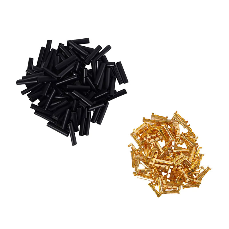 200 Stück U-Terminal Kabelschuh Set mit Schrumpfschlauch für Kabelquerschnitte 0,5–1,5 mm2 von KOQZM - Bild 2