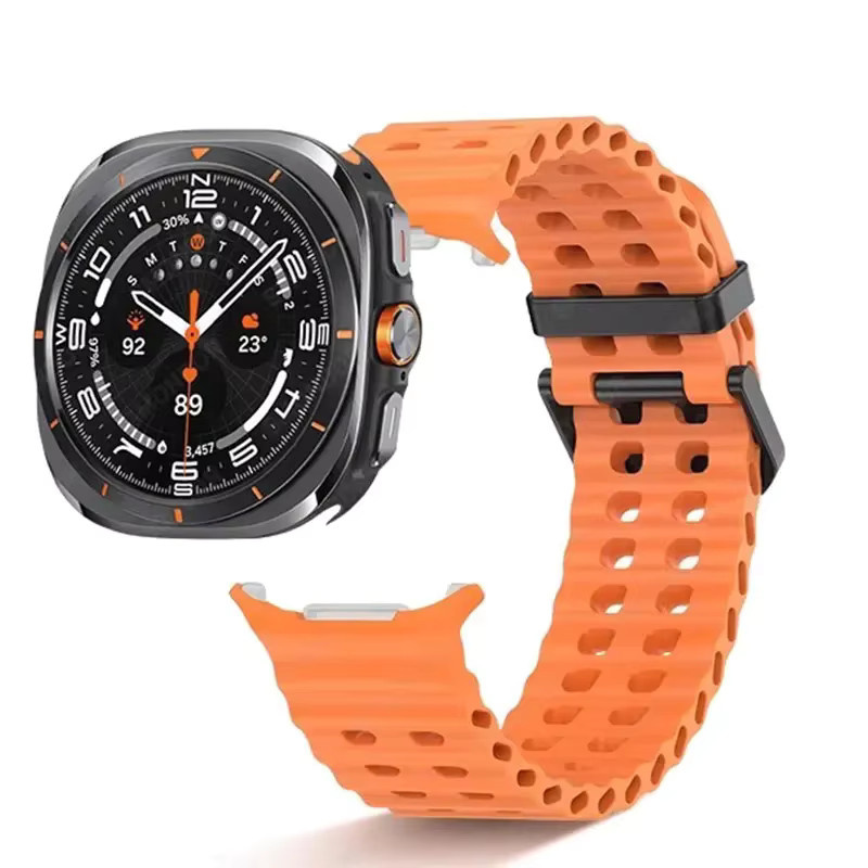 Hiyii Uhrenarmband Silikon, Schwarz, Samsung Watch 8 Ultra 47 mm - Bild 1