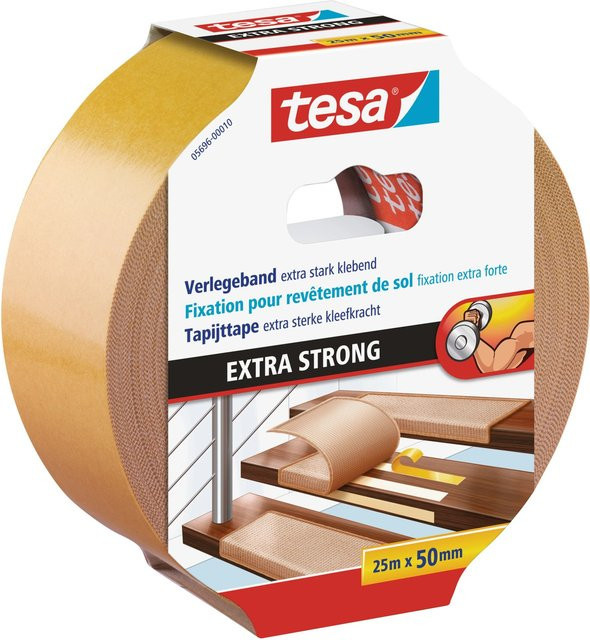 Tesa Verlegeband extra stark klebend gelb Breite: 50 mm, Länge: 25 m - Bild 1