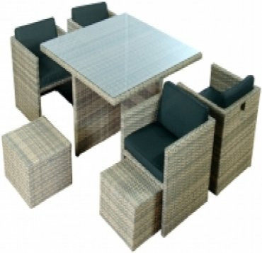 Gartenmöbel Prat aus Polyrattan in Schwarz - Bild 1