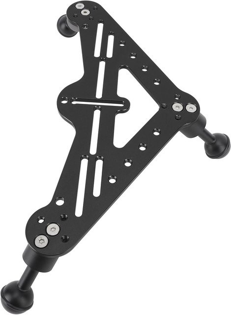 Andoer Tauchen Tray Rig Video Dreieckige Stabilisator Stativ Basis Halterung für SLR Kamera Unterwasser Fotografie schwarz - Bild 1