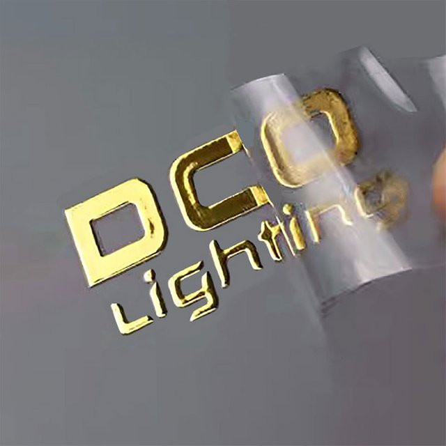 Personalisierter 3D-Logo-Aufkleber in Gold und Multicolour, wasserfester UV-DTF Vinylkristall-Aufkleber für Firmenetiketten - Bild 1