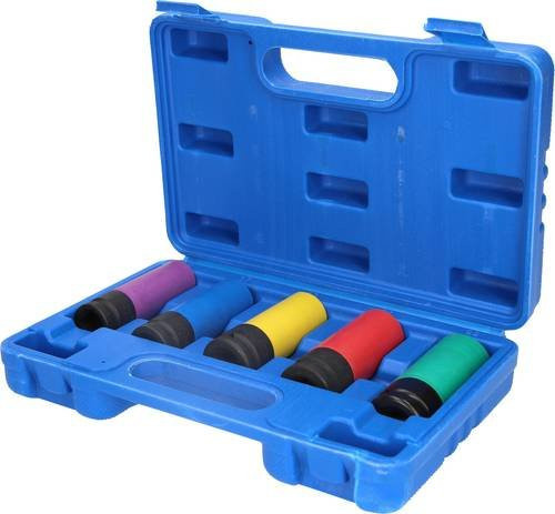 Brilliant Tools 5-tlg Alu-Felgen-Kraft-Stecknuss-Satz 1/2 Zoll aus Chrom-Molybdän-Stahl - Bild 1