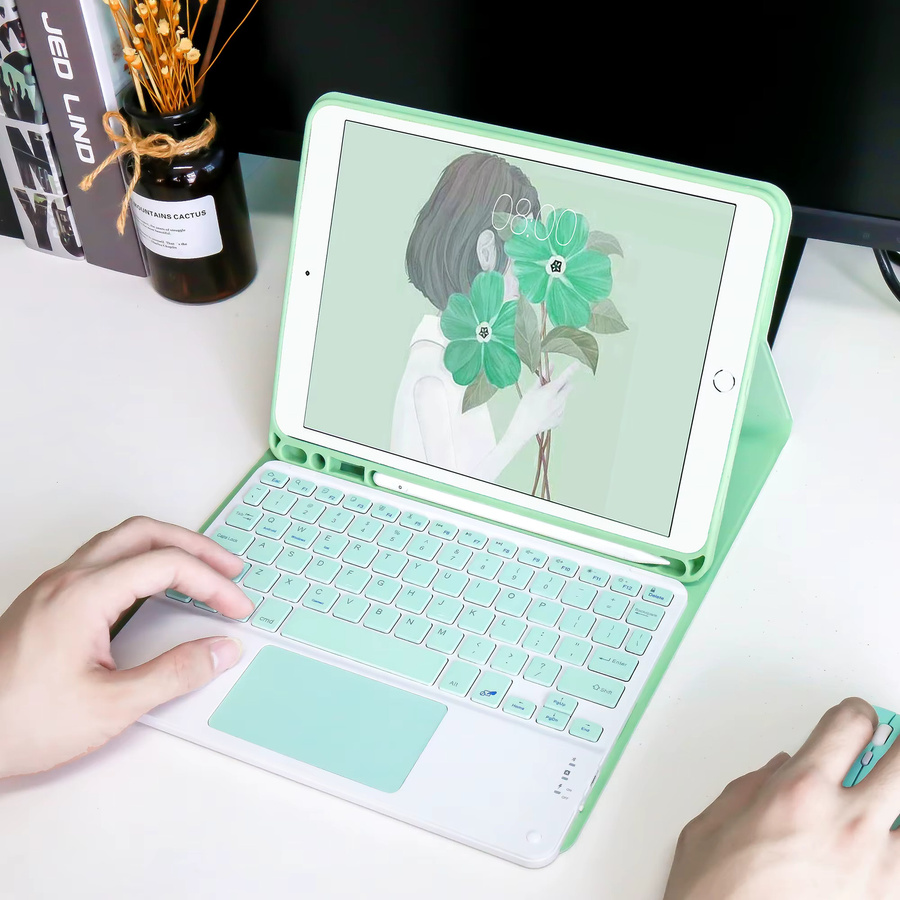 SZEGYCHX Bluetooth Tastatur und kabellose Maus Set für iPad Pro und iPad Air in Schwarz - Bild 2