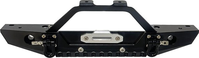 RcAidong Metall-Frontstoßstange mit Abschleppanhänger, 1:10, Schwarz - Bild 1