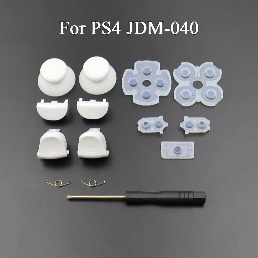 Reparatur-Kit für PlayStation Controller mit R1 R2 L1 L2 Trigger Tasten, Analog Stick Caps und Schraubendreher für PS3, PS4 JDM-001 040 sowie PS5 V1 V2 V3 - Bild 2
