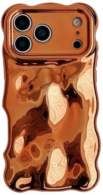 ASONPAI Handyhülle mit kosmischer Orange Blasenstruktur und Meteoriten-Design aus TPU für iPhone 17 Pro Max bis iPhone 11 und Air - Bild 1
