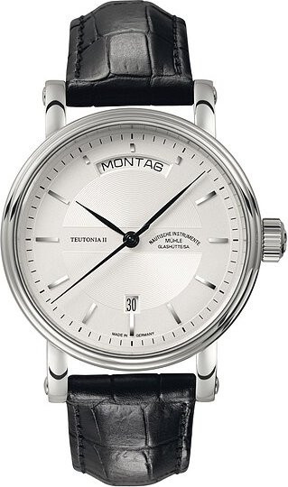 Mühle Glashütte Armbanduhr Teutonia II, Automatik, Edelstahl, 41 mm, Herren - Bild 1