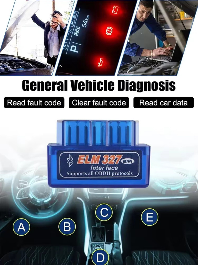Bluetooth 5.1 MINI ELM327 OBD2 Scanner Auto Diagnose Werkzeug Code Reader für Android, iOS und Windows - Bild 5