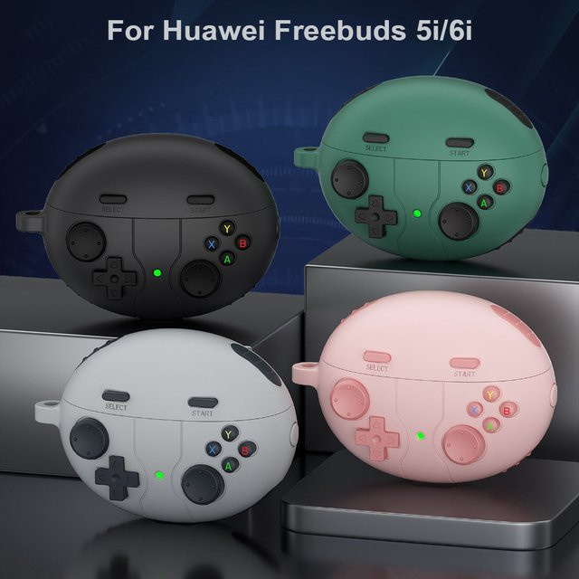 3D GamePad Cartoon Silikon Schutzhülle für Huawei Freebuds 5i 6i mit Haken - Bild 1