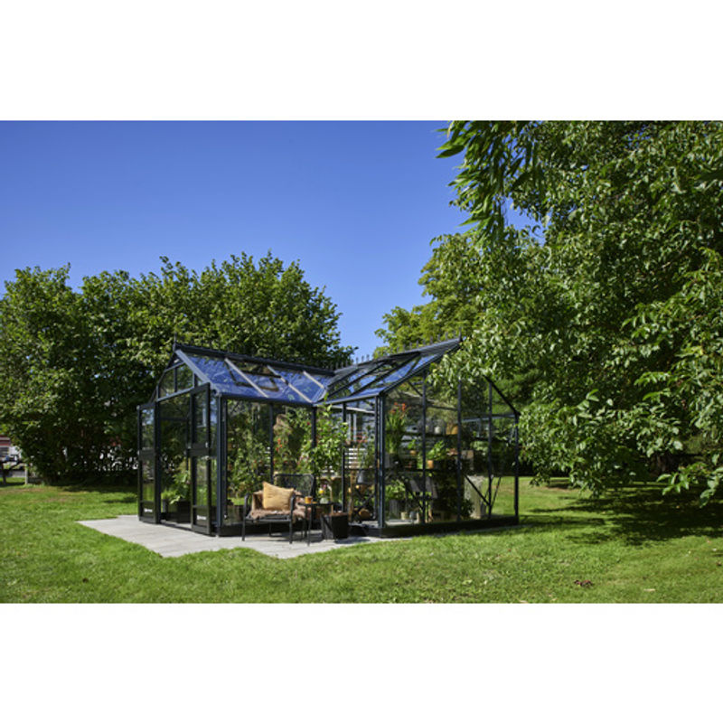 Juliana Gewächshaus Orangerie aus Aluminium und Sicherheitsglas in Schwarz-Anthrazit - Bild 5