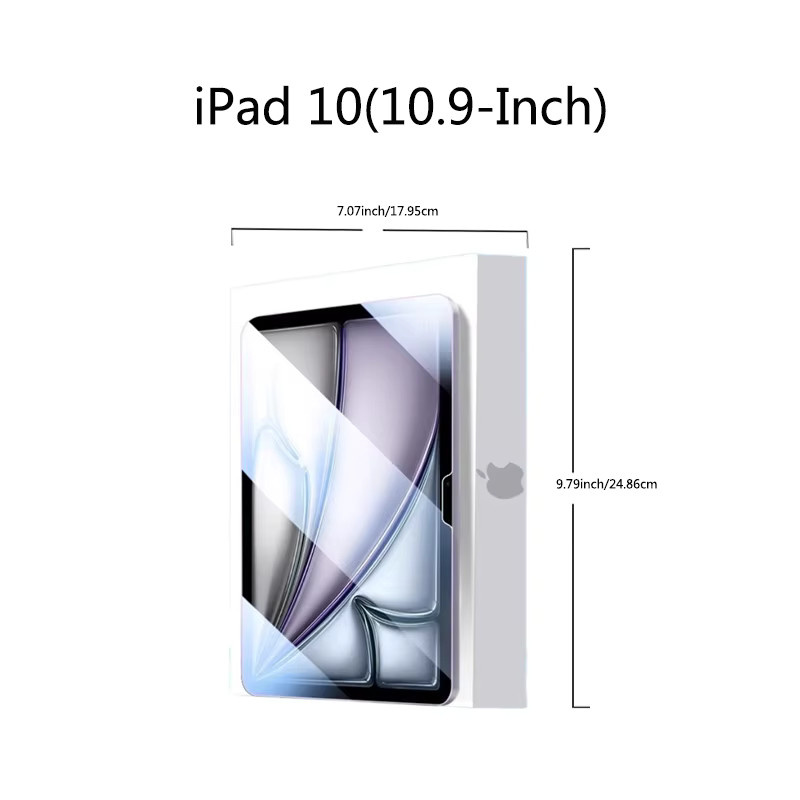 2 Stück Apple iPad Displayschutz aus gehärtetem Glas, transparent, 9H Härtegrad, kratzfester HD-Schlagschutz, passend für iPad 7/8/9/10/11 und Pro - Bild 2